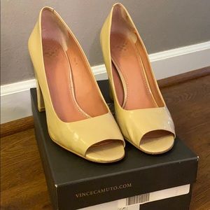 Vince Camuto blush patent leather heels